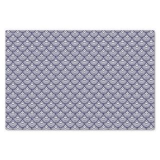 Beach Nautical Shell Pattern Navy Blue and White Tissue Paper