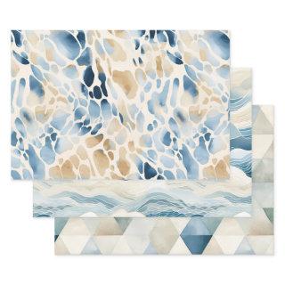 Beach Ocean Sea Watercolor Pattern   Sheets