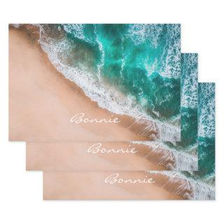 Beach ocean water on seashore sand tropical summer  sheets