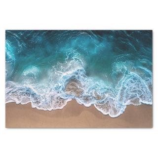 Beach Shoreline Waves Decoupage Tissue Paper