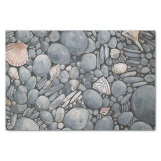 Beach Stones Shells Pebbles Rocks Painting Art Tissue Paper