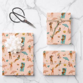 Beach Sunbathers Pattern  Sheets