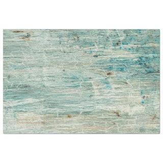 Beach Weathered Wood Ocean Blue Crackle Decoupage Tissue Paper