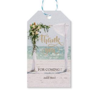 Beach Wedding  Arbor Floral Thank You Gift Tags