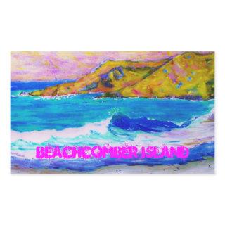 Beachcomber Island Rectangular Sticker