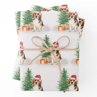 Beagle Dog Cute Santa Festive Christmas  Sheets