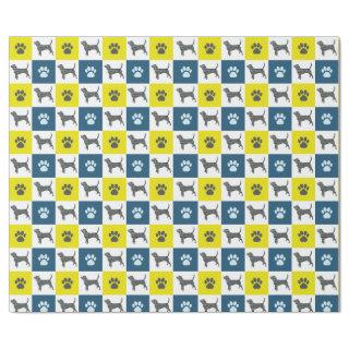 Beagle Dog Yellow & Black Grid Line