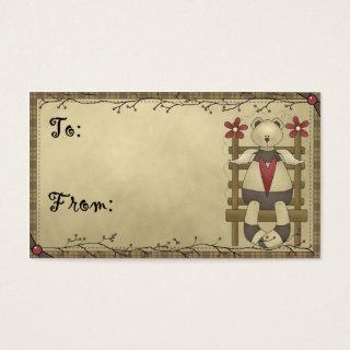 Bear Angel - Country/Prim Gift Tags