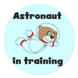 Bear Astronaut in Training Tshirts and Gifts Classic Round Sticker