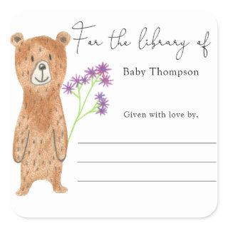 Bear - Baby Shower bookplate