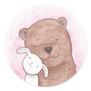 Bear & Bunny Sticker Cute Animal Bear & Bunny