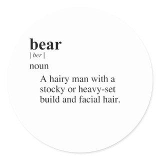 BEAR DEFINITION CLASSIC ROUND STICKER