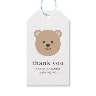 Bear Face Thank You Classic Round Sticker Gift Tags