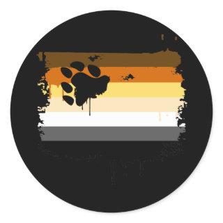 BEAR FLAG DRIPPING CLASSIC ROUND STICKER