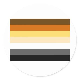 BEAR FLAG STRIPES CLASSIC ROUND STICKER