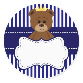 Bear King - Round Sticker