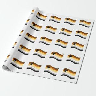Bear Pride Paw Wavy Flag