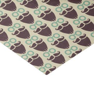 Beard mustache glasses pattern tissue paper