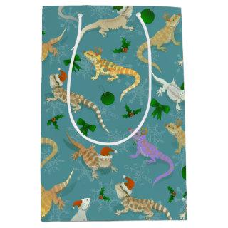 Bearded Dragon Morph Holiday Ice Medium Gift Bag