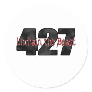 beast 427 big block classic round sticker