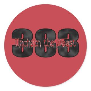 beastly 383 stroker motor red classic round sticker