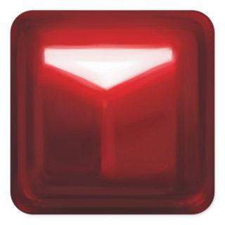 Beat Saber Red Note Block Artsy Square Sticker