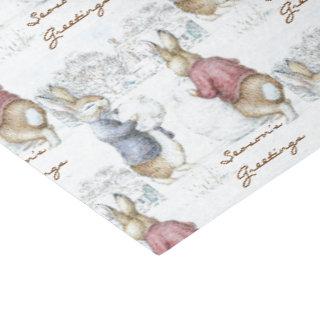 Beatrix Potter Snowman and Bunnies Holiday  Tissue Paper
