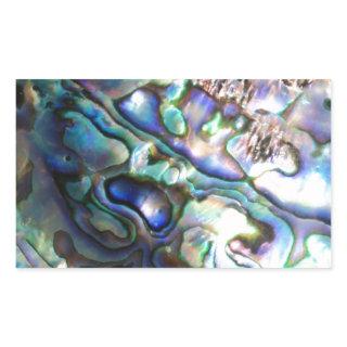 Beautiful abalone shell rectangular sticker