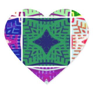 Beautiful Amazing African Checkered  Print pattern Heart Sticker