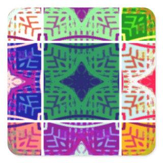 Beautiful Amazing African Checkered  Print pattern Square Sticker