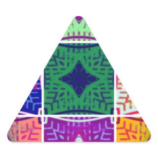 Beautiful Amazing African Checkered  Print pattern Triangle Sticker