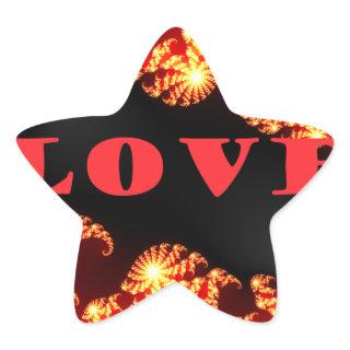 Beautiful amazing  colorful  universe Love text  Star Sticker