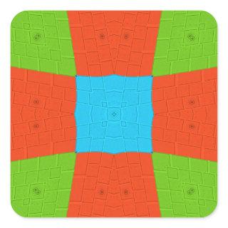 Beautiful amazing European colorful ethnic Vector  Square Sticker