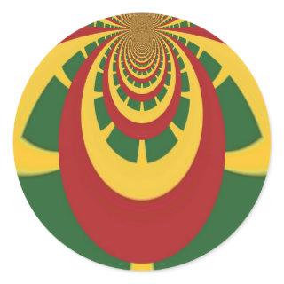 Beautiful Amazing Rasta Colors Art Print Classic Round Sticker