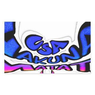Beautiful Amazing USA Fun Text Art Pattern Design Rectangular Sticker