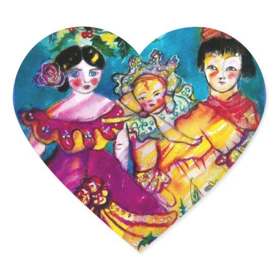 BEAUTIFUL ANTIQUE DOLLS, Heart Heart Sticker