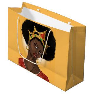 Beautiful Black Queen- Natural Hair Large Gift Bag