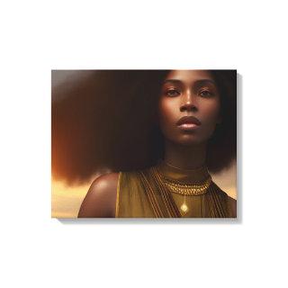 Beautiful Black Woman - Stunning Illustration Canvas Print
