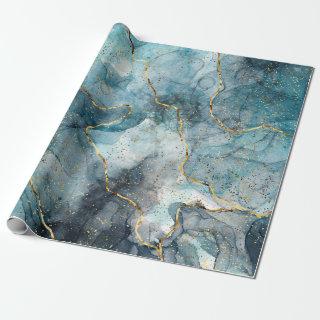Beautiful Blue Grey Marble with Gold Streaks