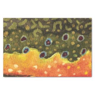 Beautiful Brook Trout Fly Fishing Tissue Paper