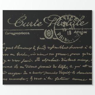 Beautiful Carte Postale French Script