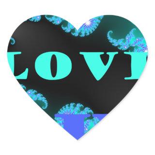 Beautiful colorful Love universe vector design art Heart Sticker