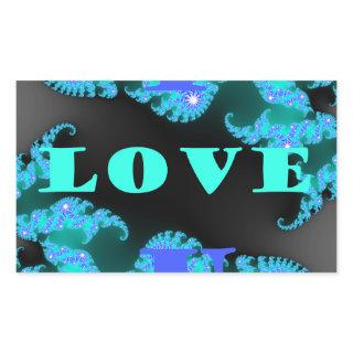 Beautiful colorful Love universe vector design art Rectangular Sticker