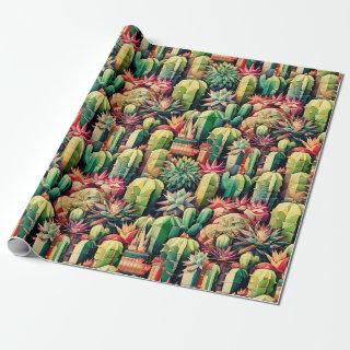 Beautiful  Cubic Cactus Pattern