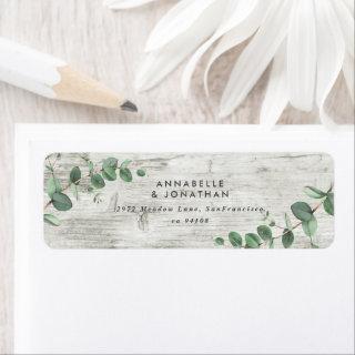 Beautiful delicate eucalyptus foliage wedding  lab label