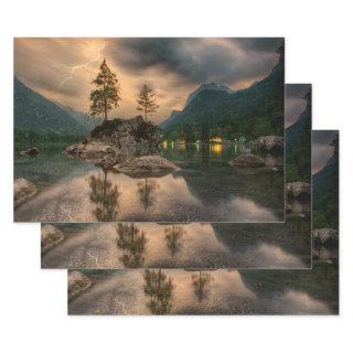 Beautiful Evening Mountain Lake Photograph  Sheets