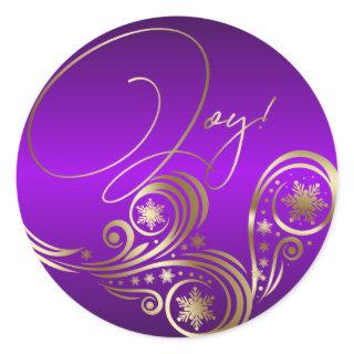 Beautiful Fantasy Purple Classic Round Sticker