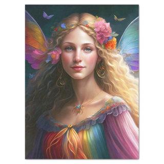 Beautiful Fantasy Rainbow Fairy Decoupage Tissue Paper