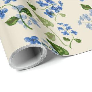 Beautiful floral seamless pattern forget-me-not bl