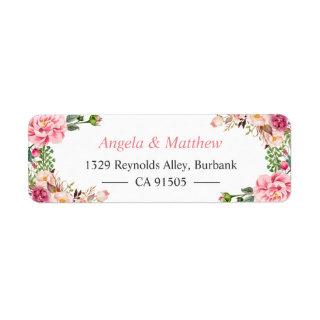 Beautiful Garden Floral Wrap Personalized Label